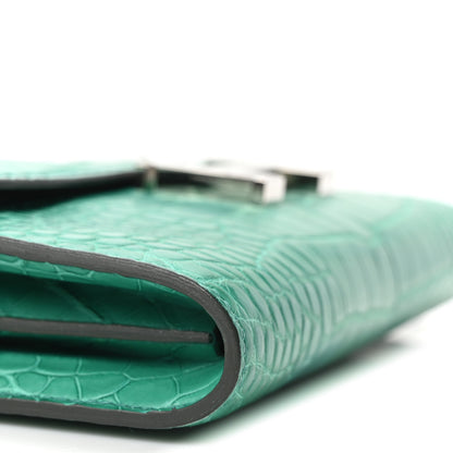 Hermes Matte Alligator Constance Long Wallet To Go Vert Jade 8 of 10
