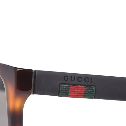 Gucci Polarized Square Frame Web Sunglasses GG0008S Tortoise 7 of 8