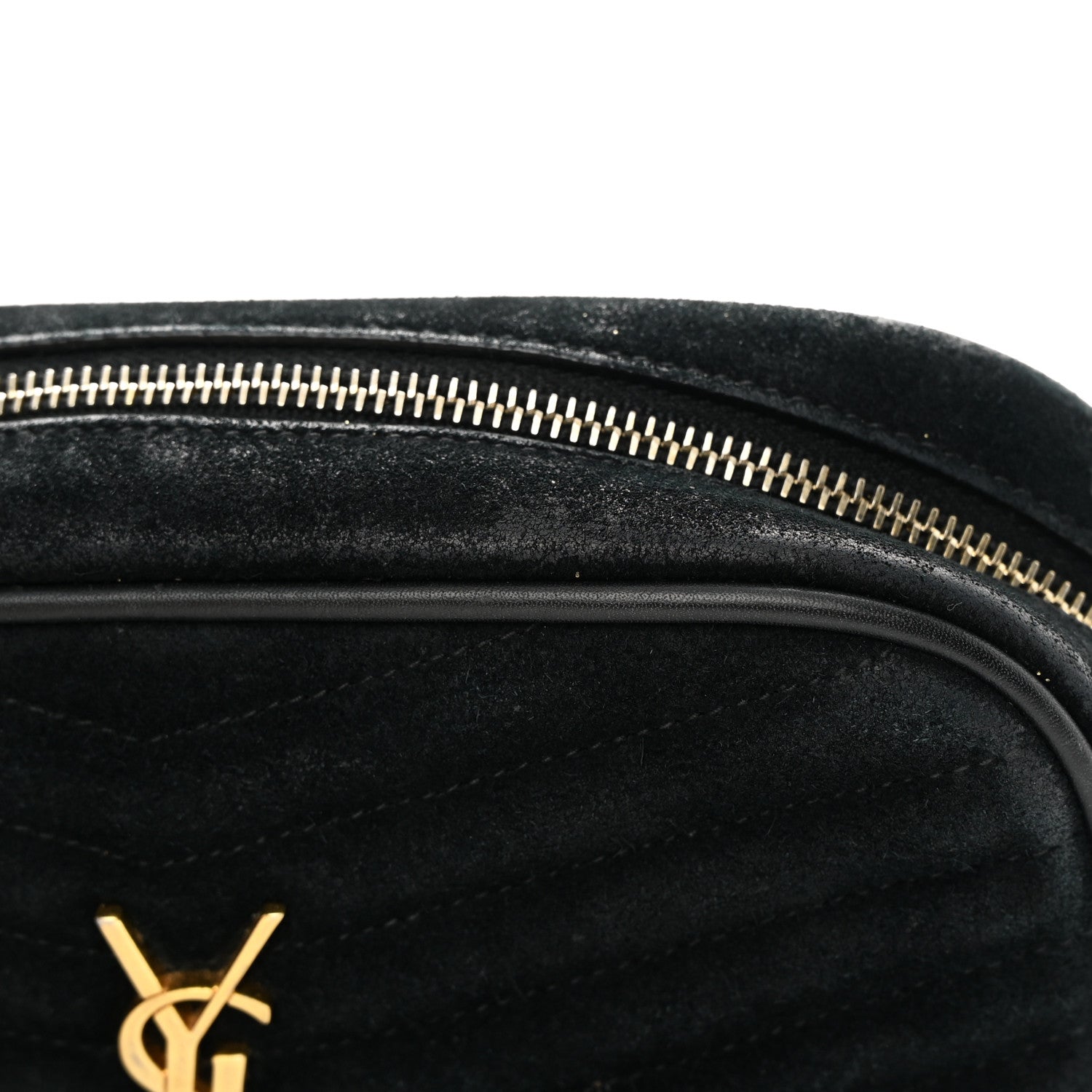 Saint Laurent Suede Matelasse Monogram Mini Lou Camera Bag Black 12 of 17