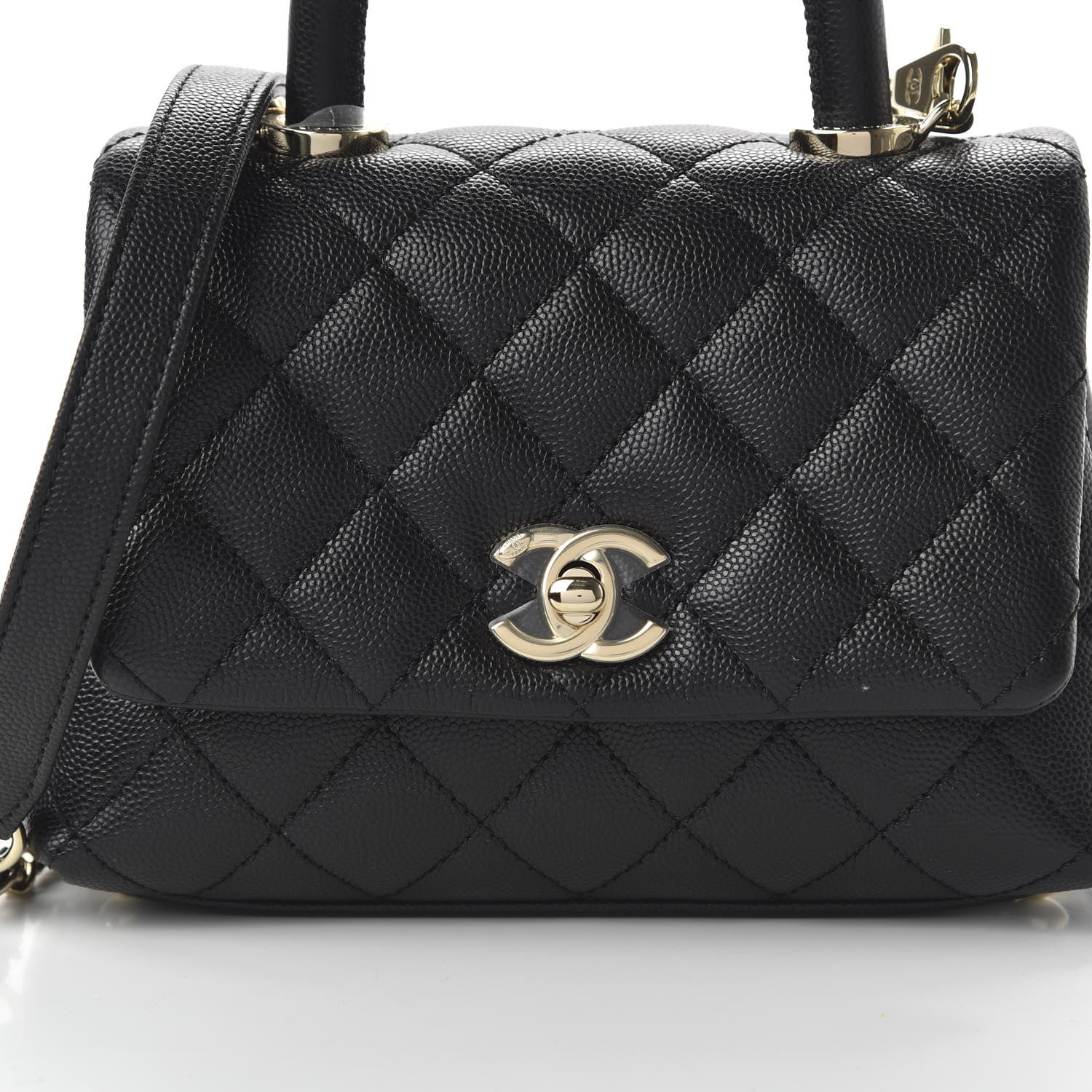Chanel Caviar Quilted Extra Mini Coco Handle Flap Black 10 of 10