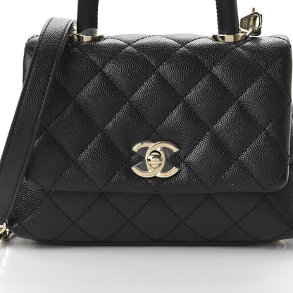 Chanel Caviar Quilted Extra Mini Coco Handle Flap Black 10 of 10