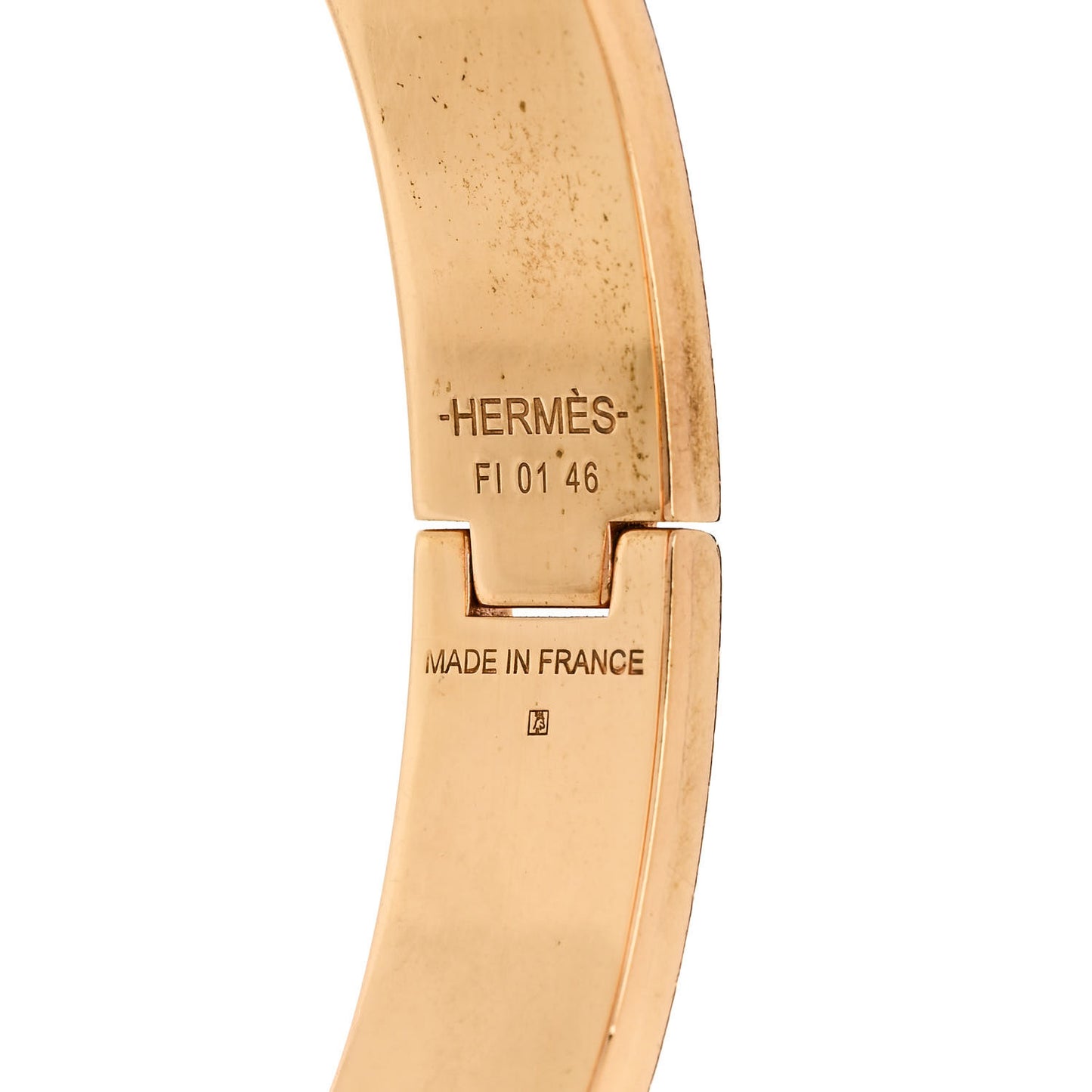 Enamel Narrow Clic Clac H Bracelet GM Rose Dragee