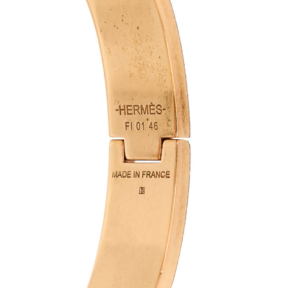 Hermes Enamel Narrow Clic Clac H Bracelet GM Rose Dragee 4 of 5