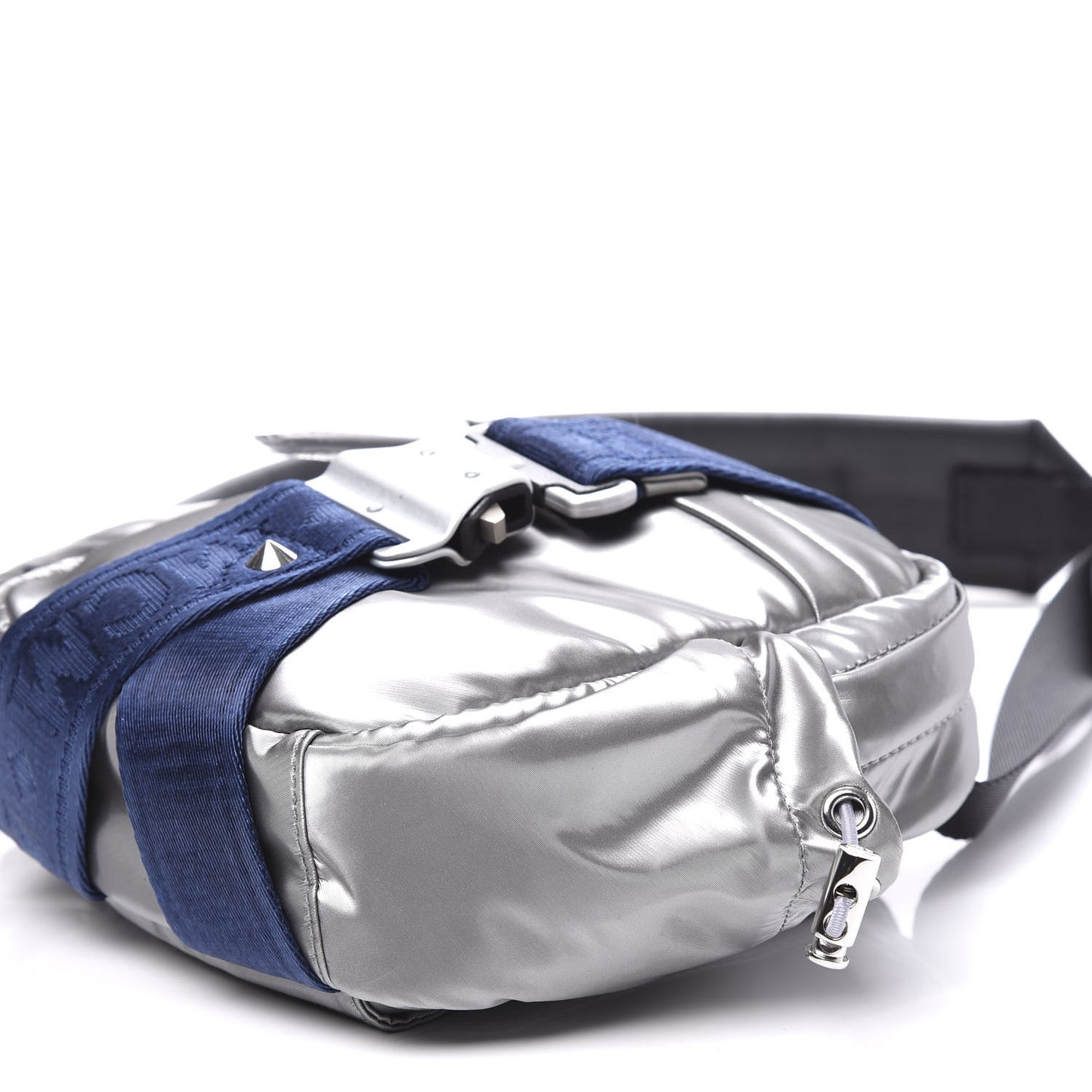 Metallic Nylon Jemison Crossbody Silver