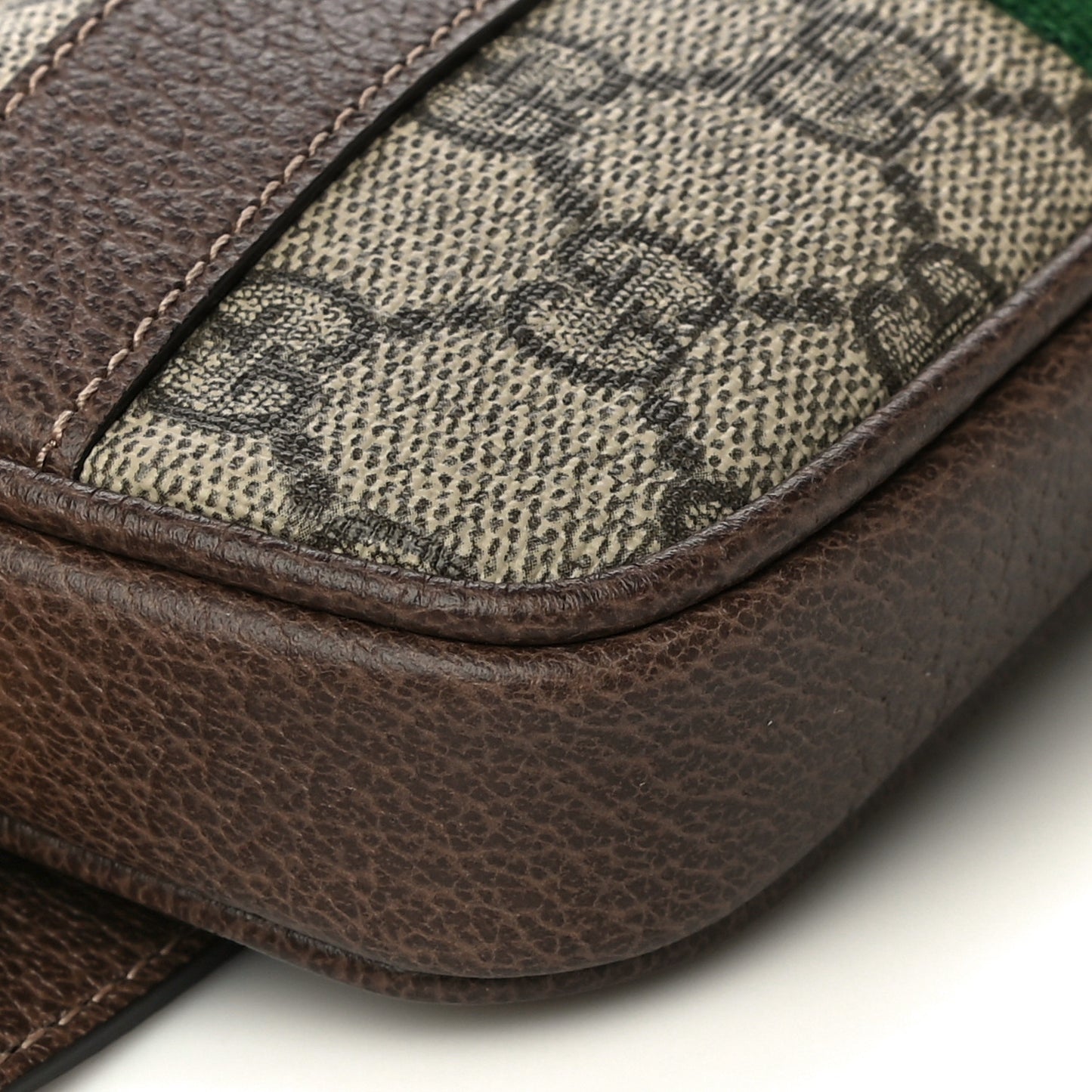 GG Supreme Monogram Ophidia Belted iPhone Case 95 39 Dark Brown