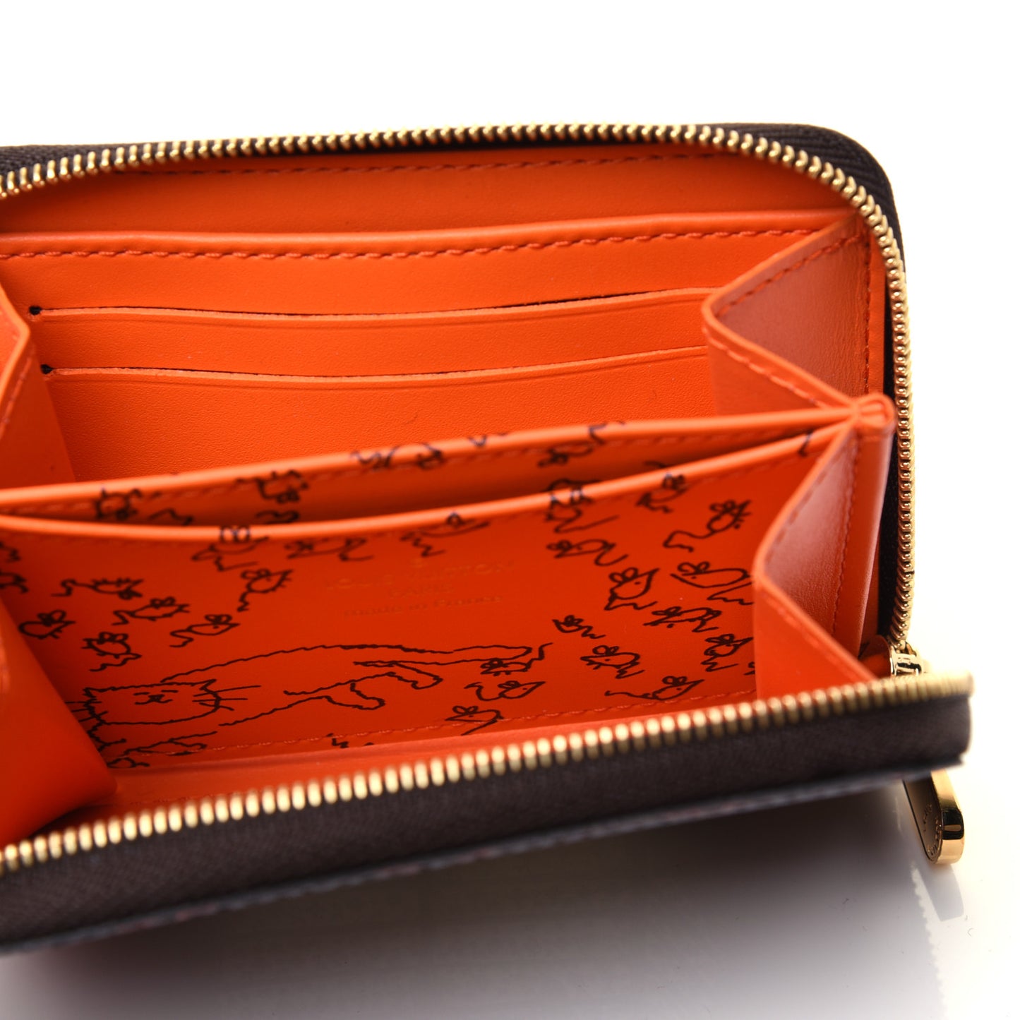Catogram Zippy Coin Purse Marron