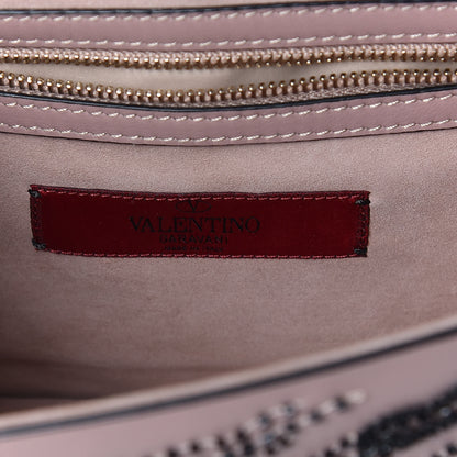 Valentino Garavani Vitello Sequin Embellished Small Glam Lock Rockstud Flap Poudre 8 of 11