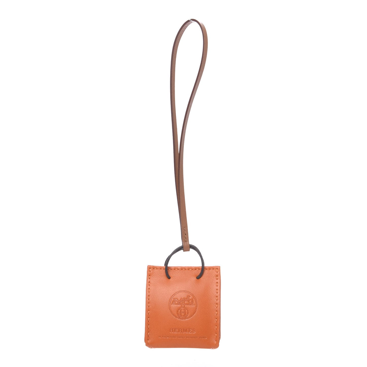 Milo Lambskin Swift Shopping Bag Charm Feu Gold