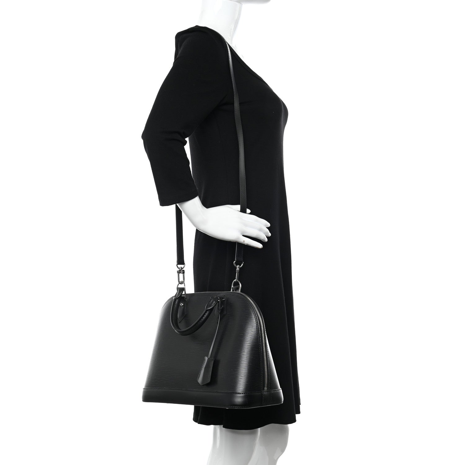 Louis Vuitton Epi Alma MM Black 2 of 13