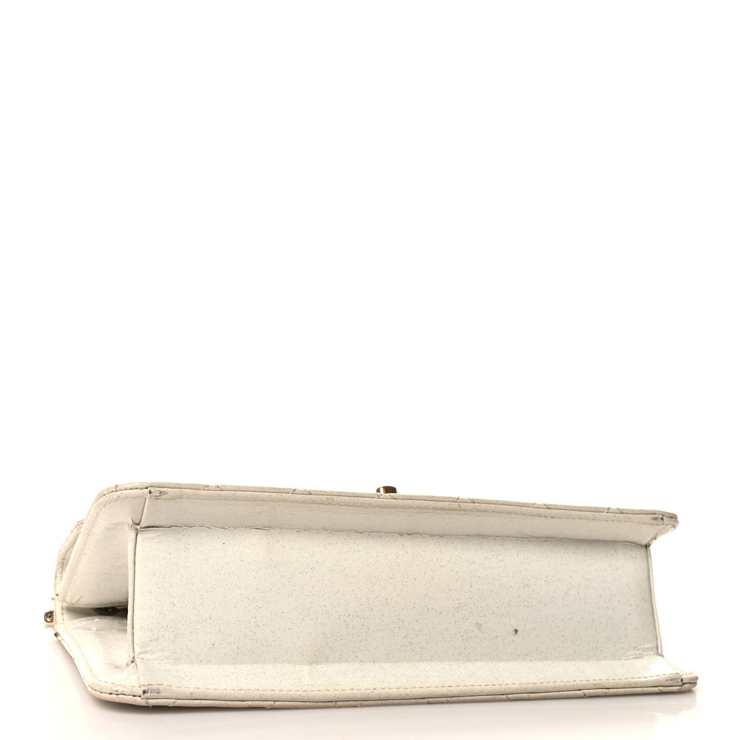 Patent Quilted Evening Star East West Flap White