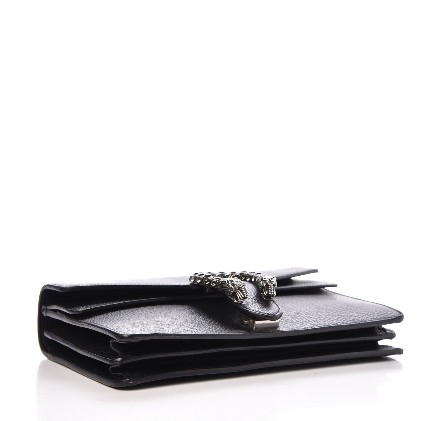 Pebbled Calfskin Small Dionysus Shoulder Bag Black