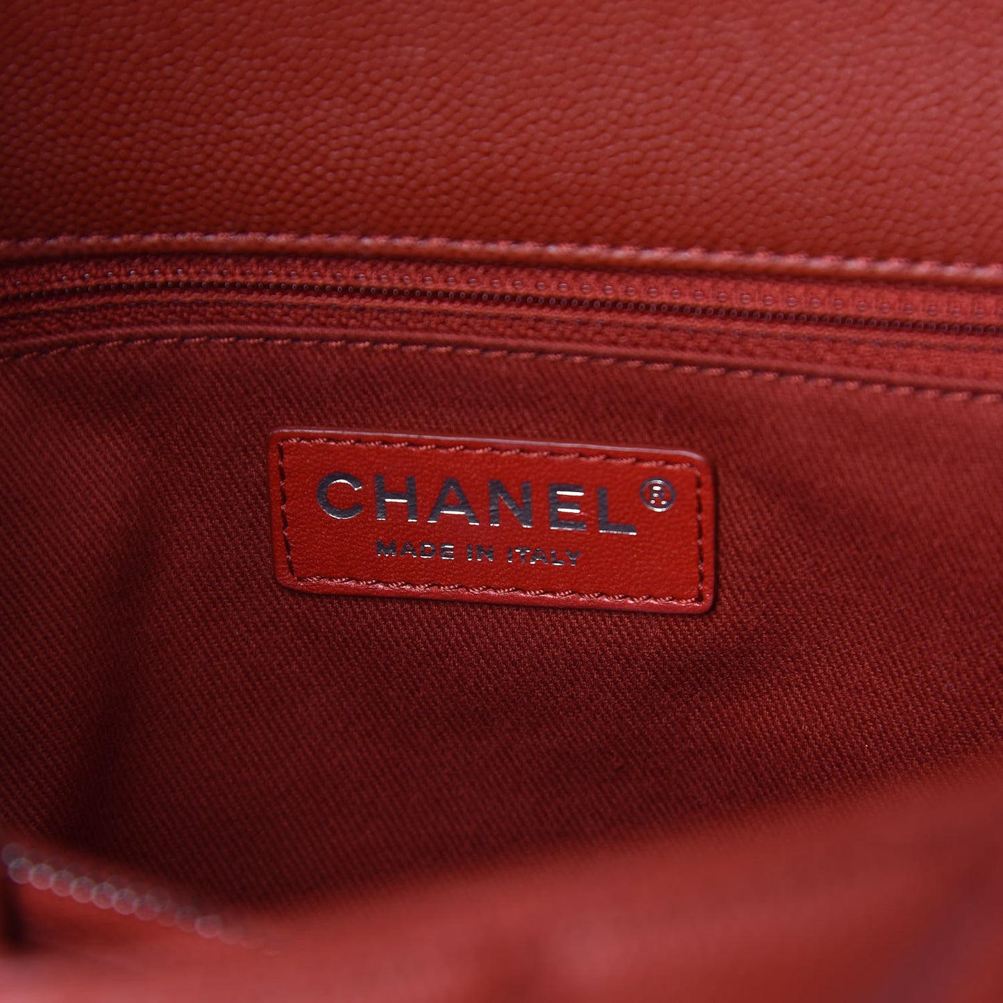 Caviar Quilted Medium Coco Handle Flap Dark Red