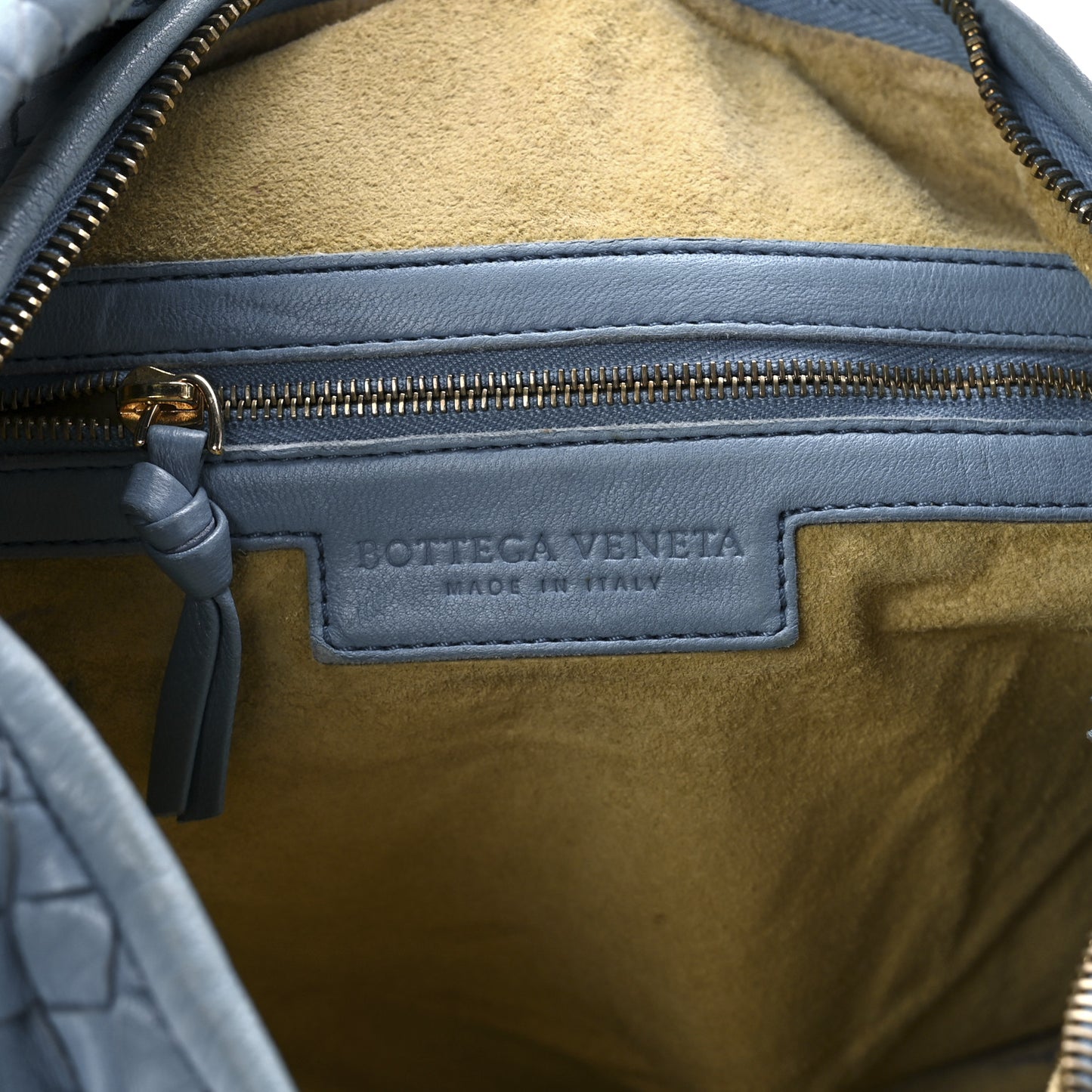 Nappa Intrecciato Medium Veneta Hobo Blue