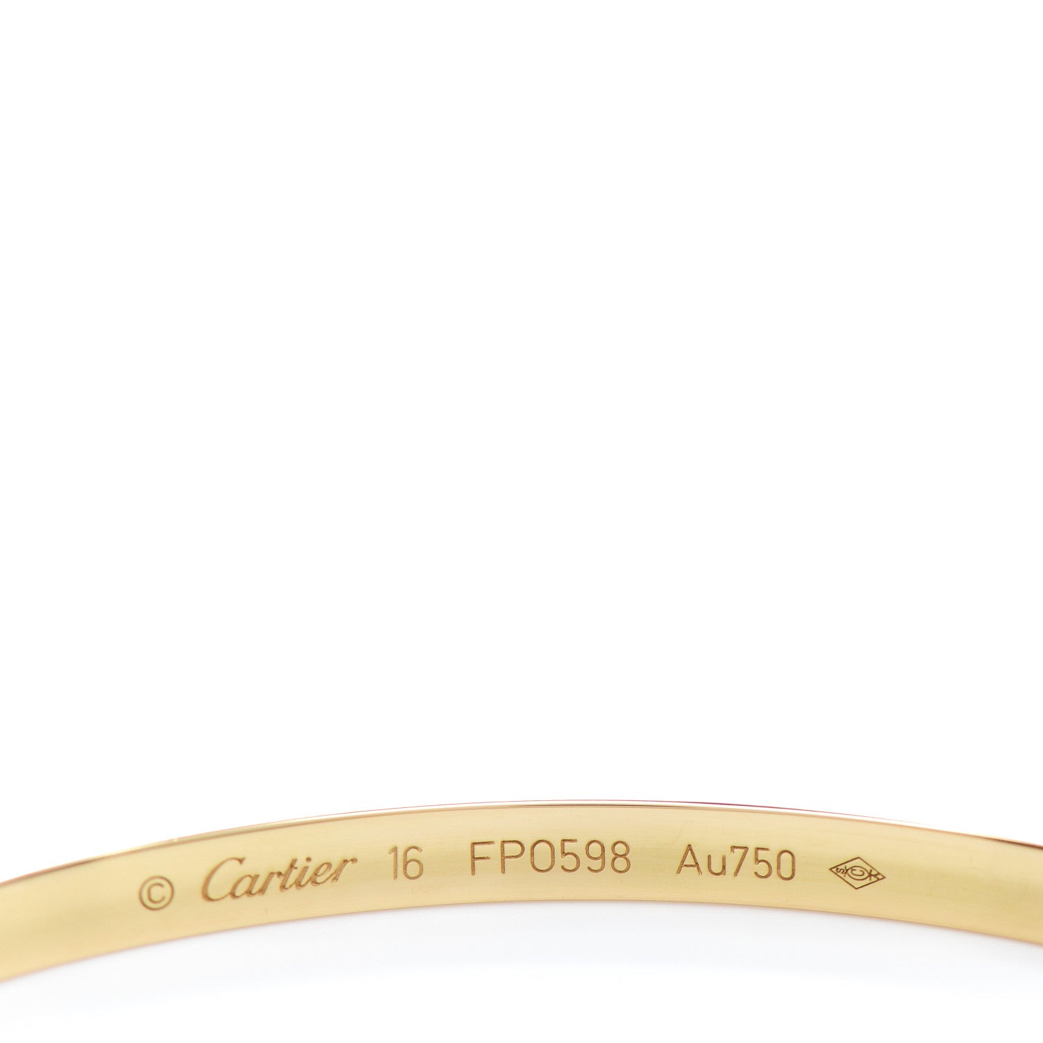 Cartier 18K Yellow Gold Small LOVE Bracelet 16 3 of 4