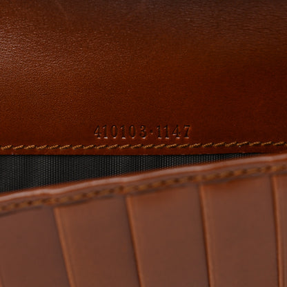 Gucci GG Supreme Monogram Cuoio Toscano Zip Around Organizer Wallet Beige Ebony Cuir 7 of 11
