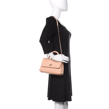 Chanel Caviar Quilted Mini Coco Handle Flap Light Pink 2 of 10