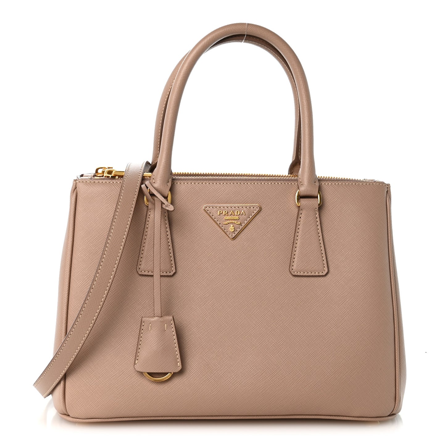 Saffiano Small Galleria Double Zip Tote Cipria