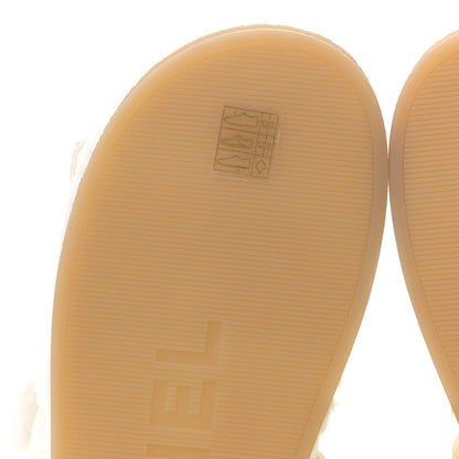 Chanel Cord Lambskin Quilted Logo Mules 42 Ivory 7 of 10