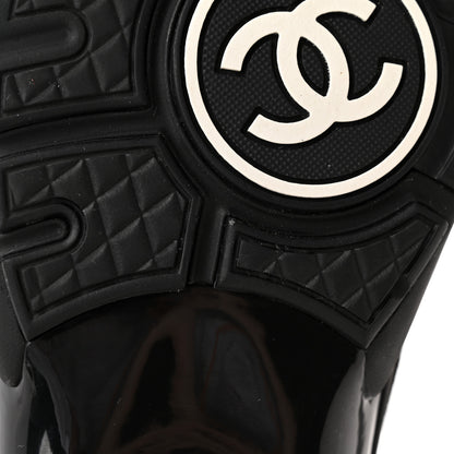 Chanel Velour Tweed CC Sneakers 40 Black Gold 10 of 14