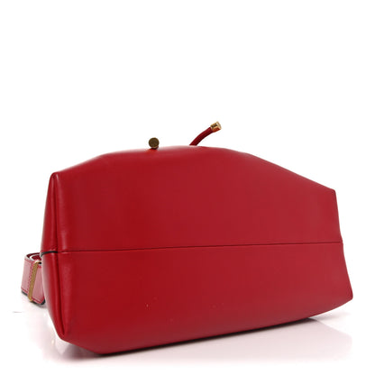 Jimmy Choo Smooth Shiny Calfskin Cinch M Bucket Bag Ruby Red 4 of 9
