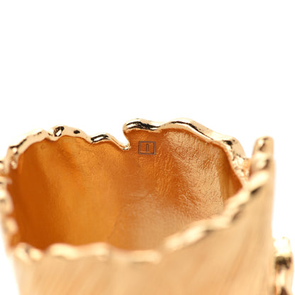 Gucci Textured Metal Interlocking G Finger Ring Gold 5 of 5