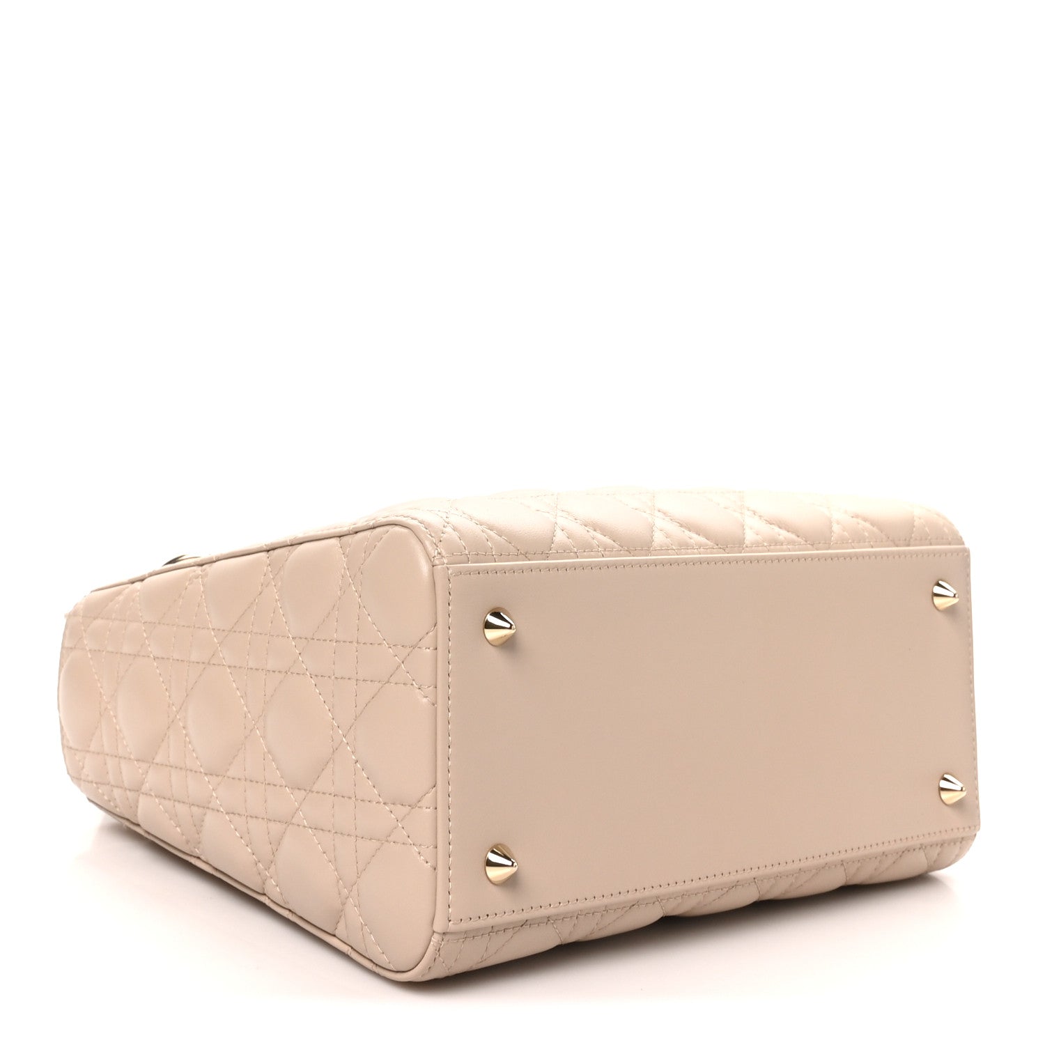 Christian Dior Lambskin Cannage Medium Lady Dior Powder Beige 4 of 9