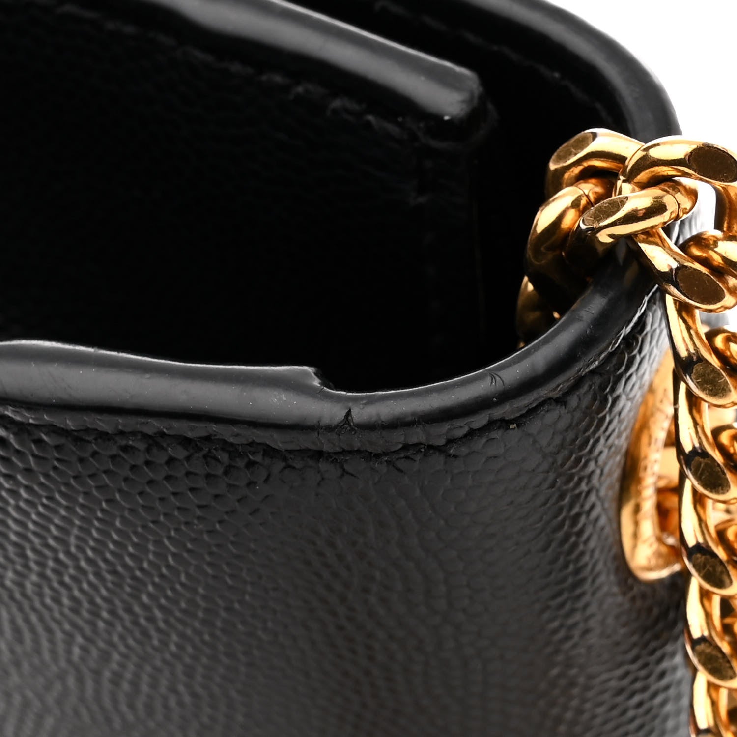 Saint Laurent Grain De Poudre Small Monogram Kate Satchel Black 16 of 16