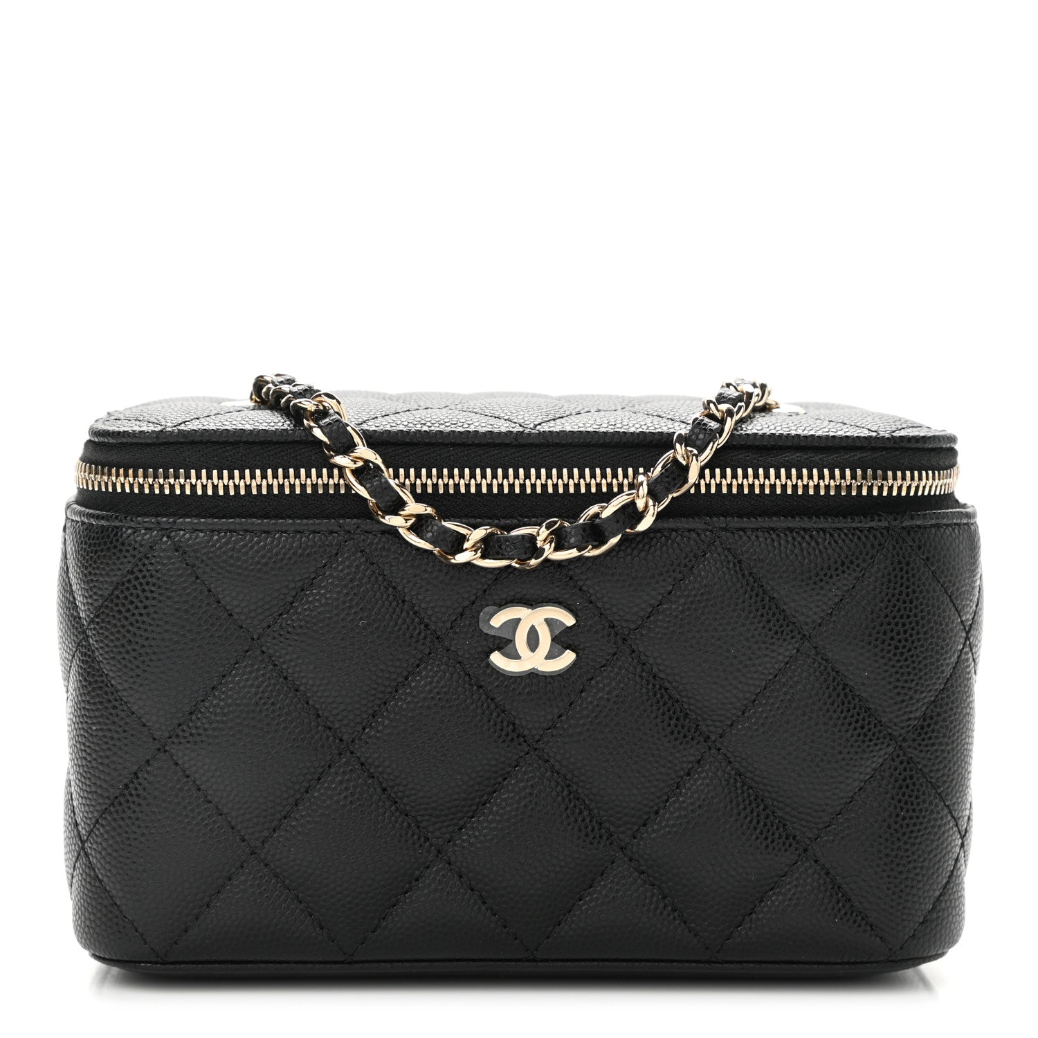 Chanel Caviar Quilted Small Vanity Case With Chain Black 1 of 11