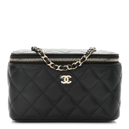 Chanel Caviar Quilted Small Vanity Case With Chain Black 1 of 11