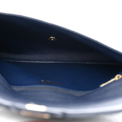 Chanel Caviar Quilted Flap Clutch Navy 5 of 8