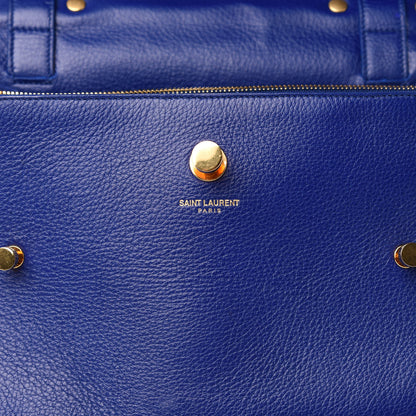 Saint Laurent Calfskin Canvas Small Muse Two Blue 8 of 13