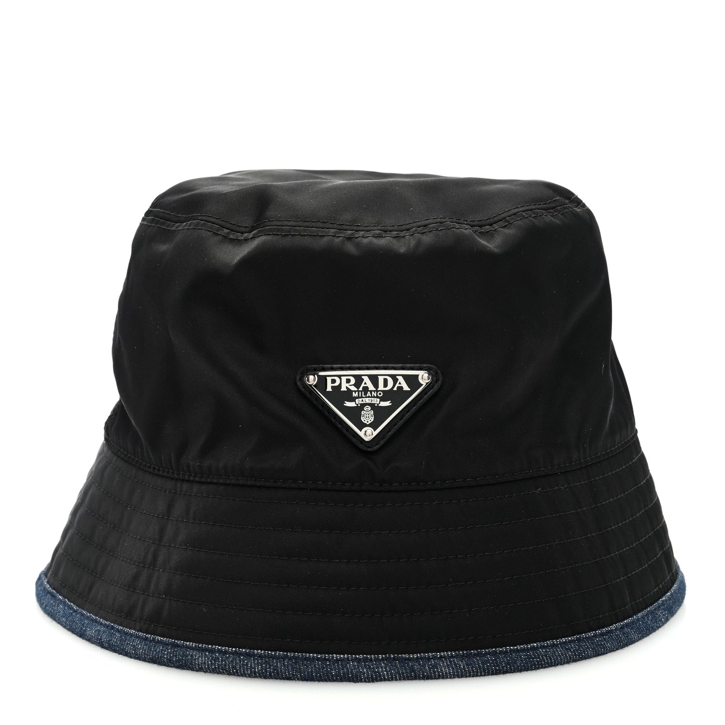 Denim Re-Nylon Reversible Bucket Hat Blue Black