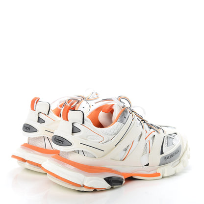 Balenciaga Mesh Nylon Mens Track Sneakers 45 White Orange 4 of 7