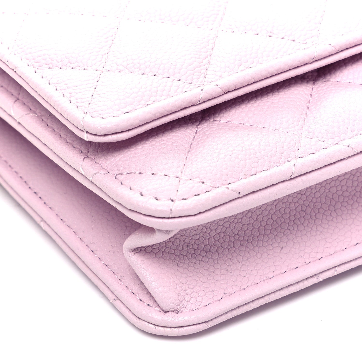 Chanel Caviar Quilted Tiny CC Wallet On Chain WOC Light Pink 8 of 9