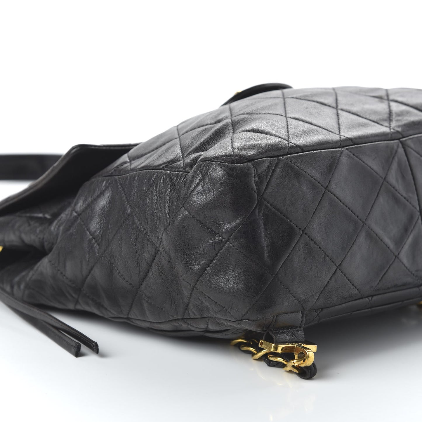 Lambskin Quilted Backpack Black