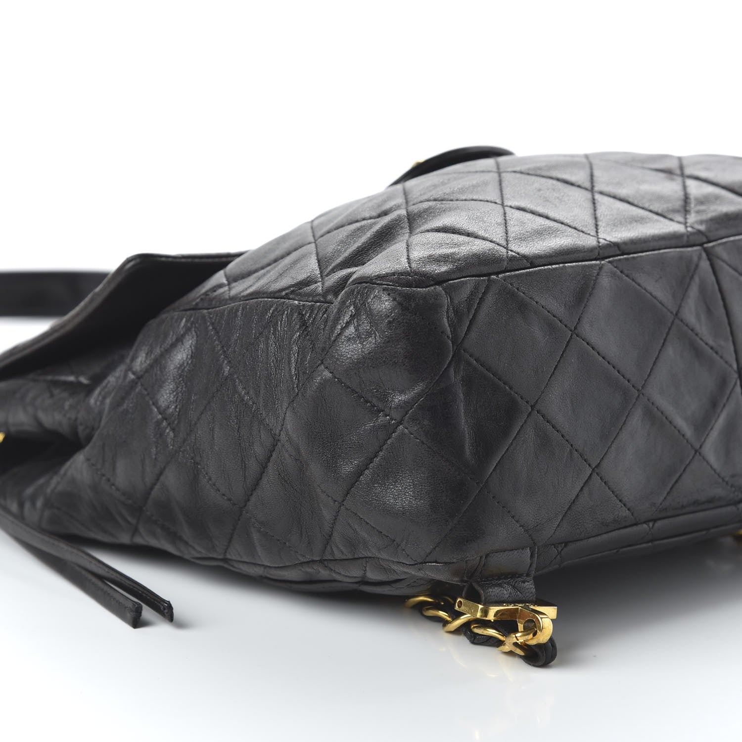 Chanel Lambskin Quilted Backpack Black 5 of 9