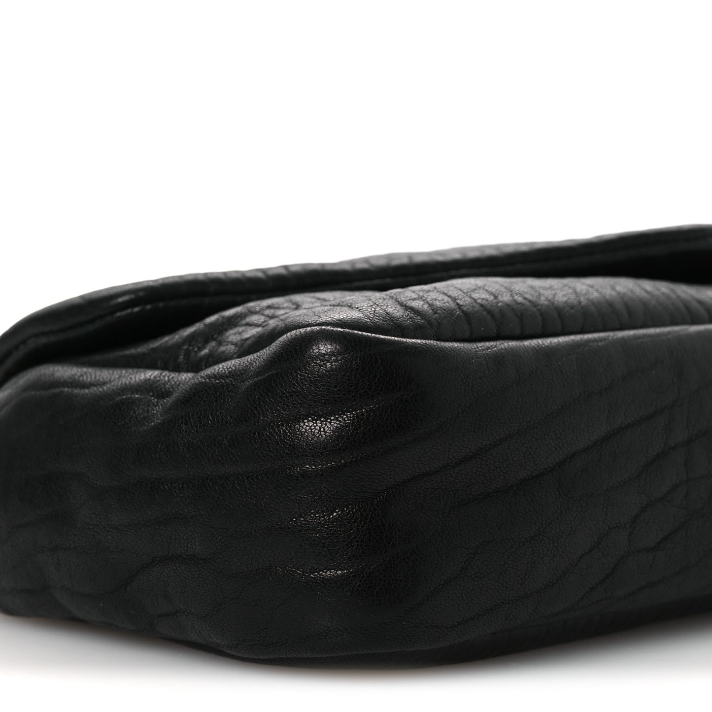 Plunged Lambskin Calypso Black