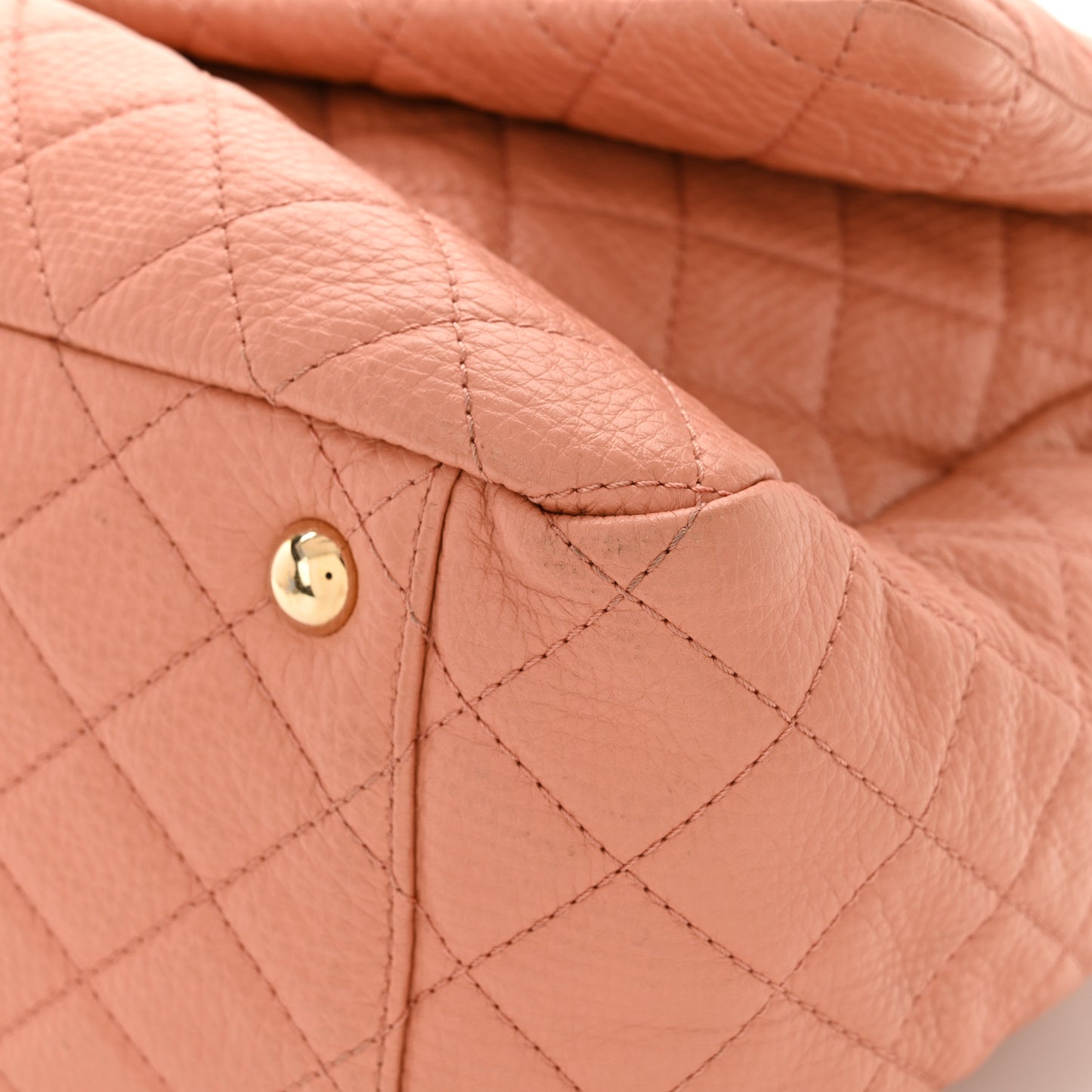 Calfskin Quilted XXL Travel Flap Bag Pink