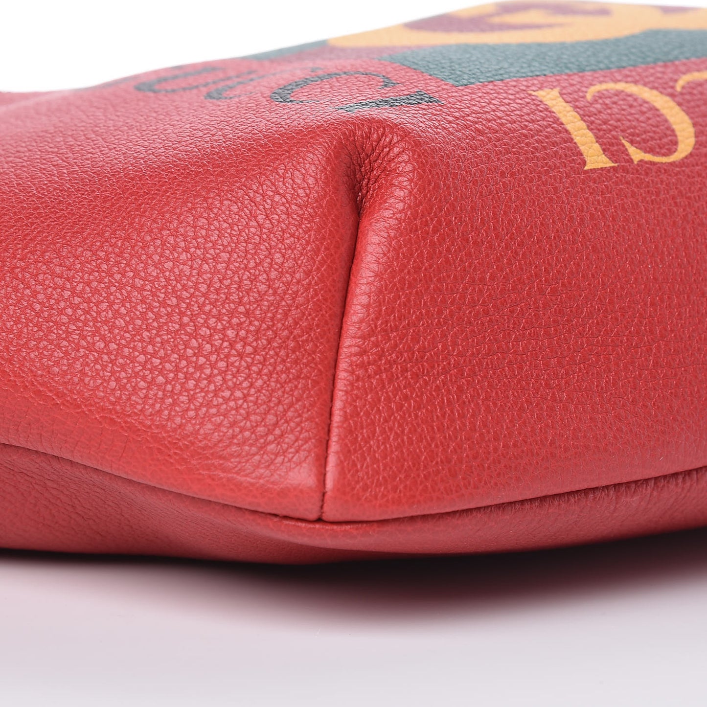 Grained Calfskin Logo Belt Bag Hibiscus Red