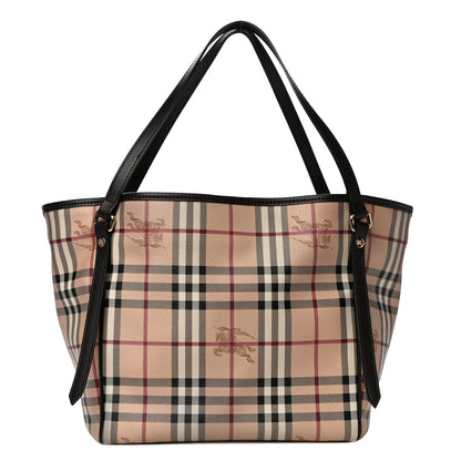 Burberry Haymarket Check Small Canterbury Tote Chocolate 1 of 14