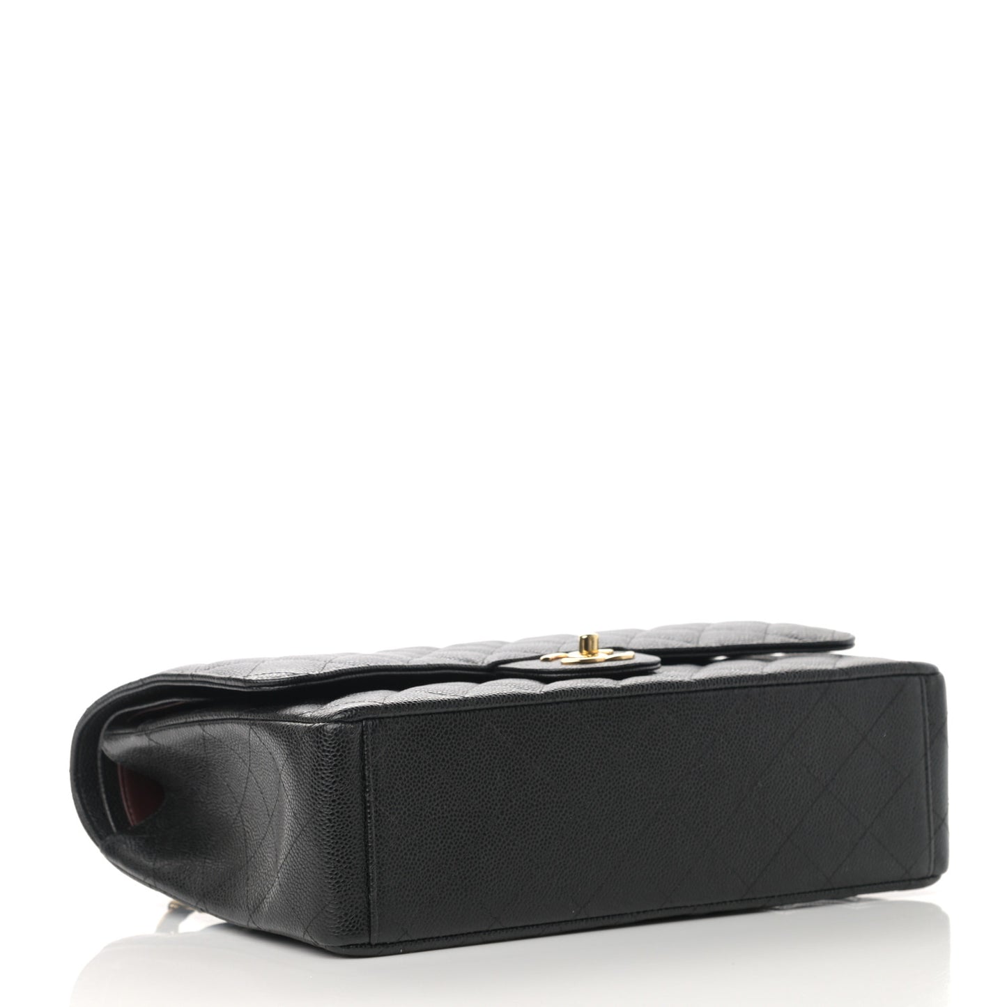 Caviar Quilted Maxi Double Flap Black