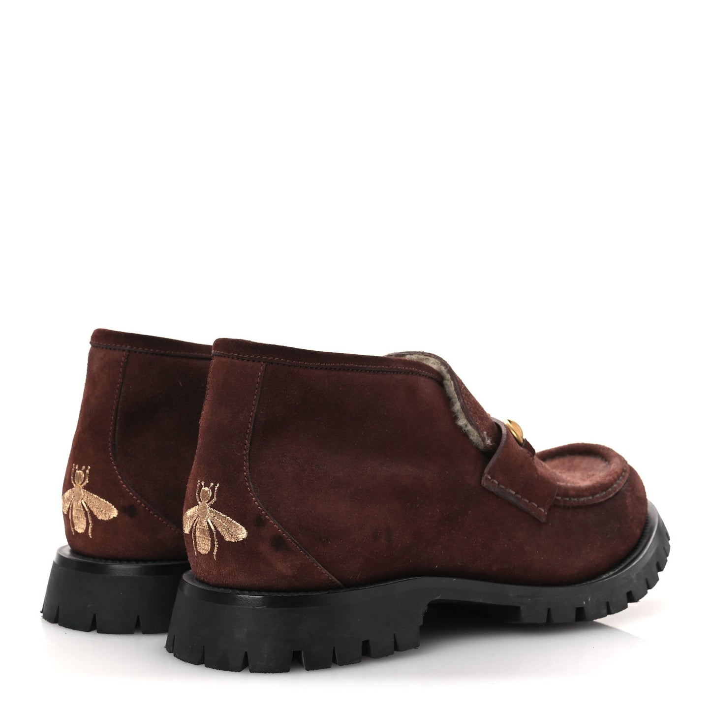 Suede Shearling Mens Harald Horsebit Ankle Boots 12 Light Brown Butterscotch