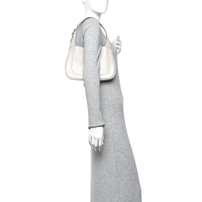 Gucci Ancora Calfskin Web Small Jackie Shoulder Bag Light Grey 2 of 10