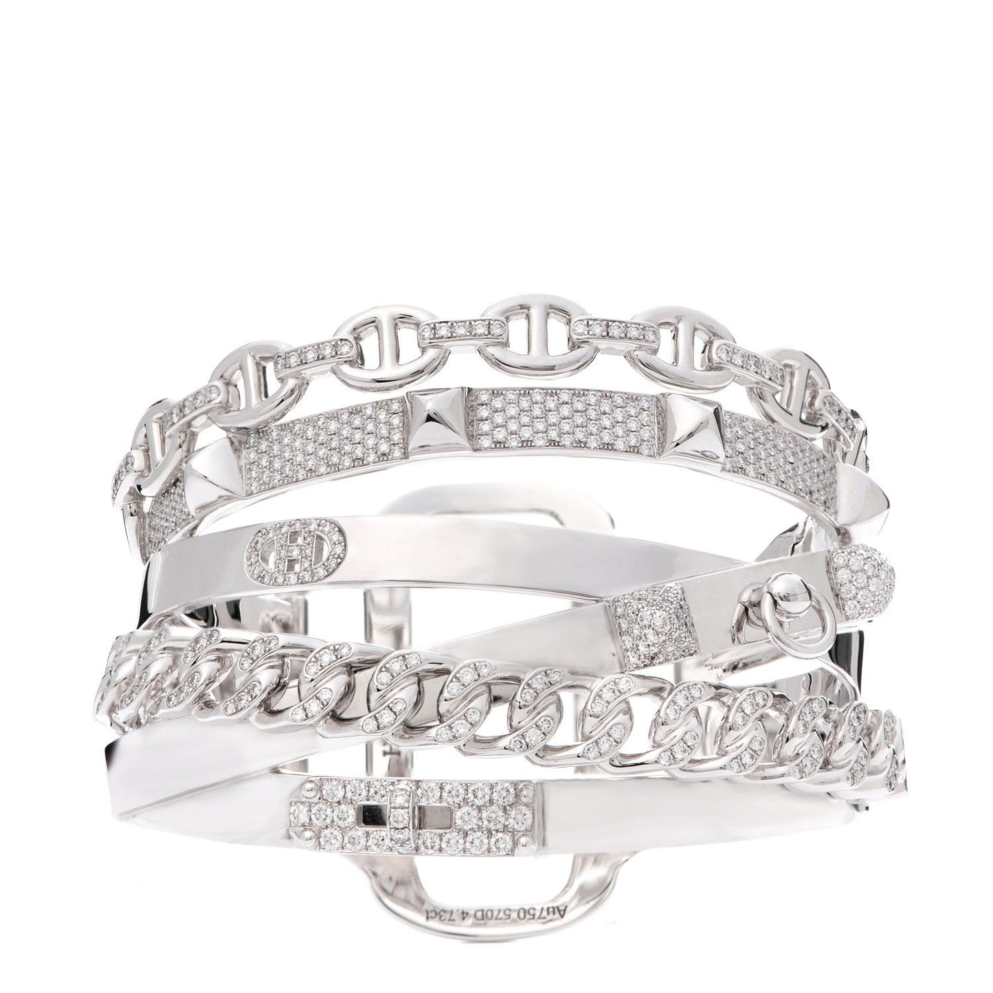 18K White Gold Diamond TGM Alchimie Bracelet SH