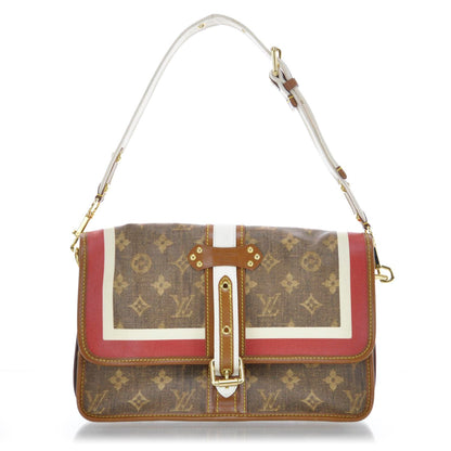 Louis Vuitton Monogram Rayures Tisse Clutch Red 1 of 9