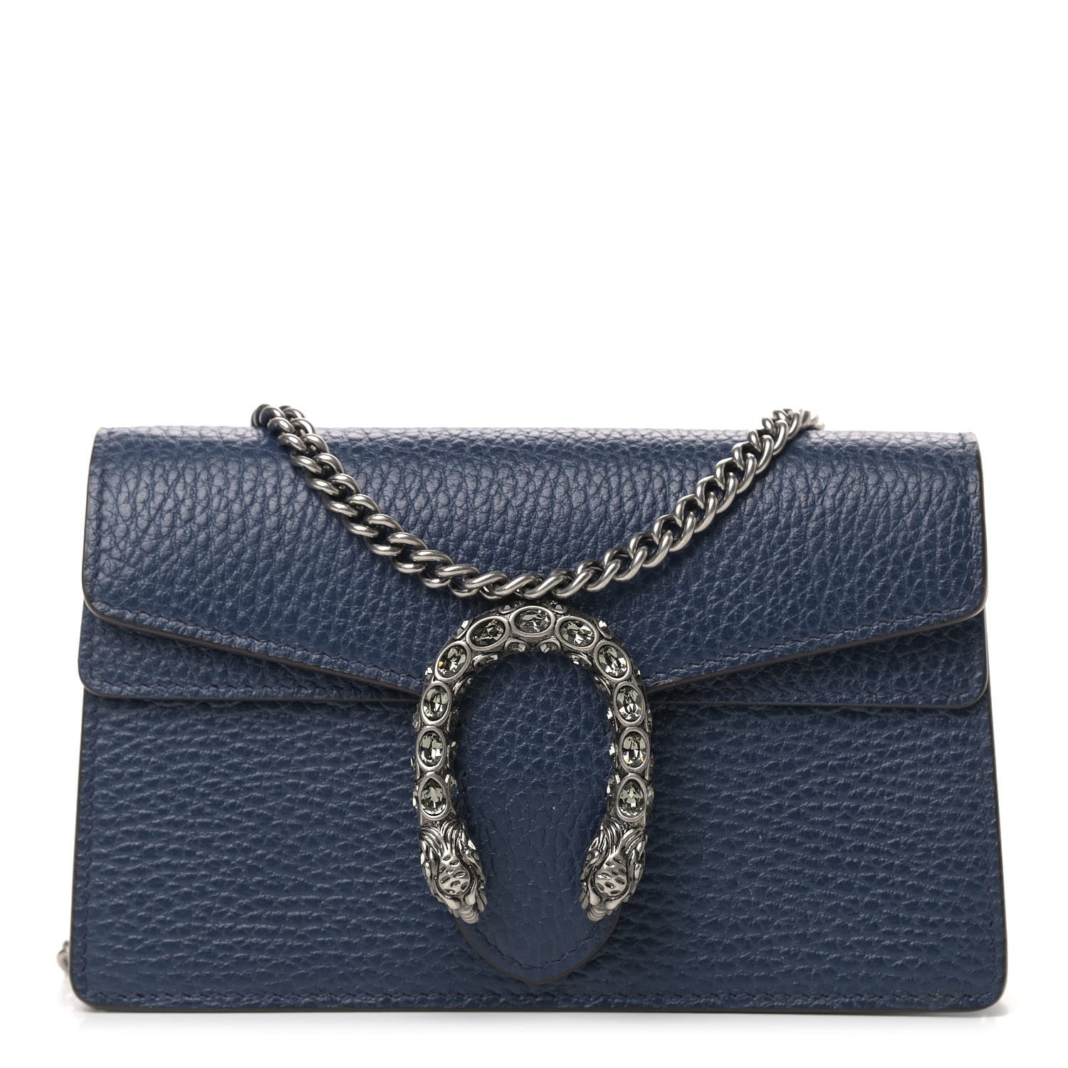Gucci Dollar Calfskin Crystal Super Mini Dionysus Shoulder Bag Blue Agata Black Diamond 1 of 8