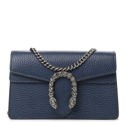 Gucci Dollar Calfskin Crystal Super Mini Dionysus Shoulder Bag Blue Agata Black Diamond 1 of 8