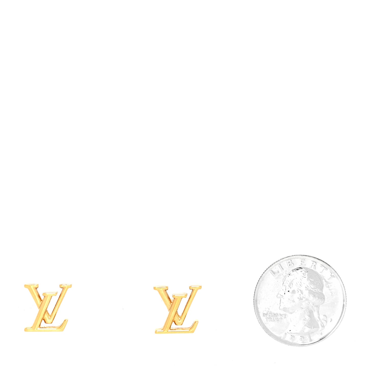 Metal LV Iconic Earrings Gold