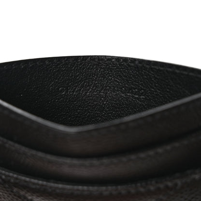 Saint Laurent Grain De Poudre Matelasse Chevron Monogram Credit Card Case Black 7 of 8