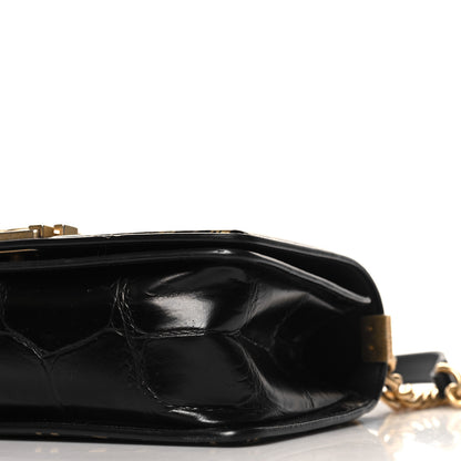 Chanel Calfskin Crocodile Embossed Graffiti Cocodile Medium Boy Flap Black 10 of 10